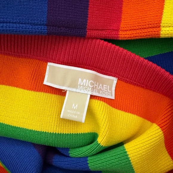 Michael Kors Rainbow Stretch-Viscose Pencil Skirt - Picture 5 of 5